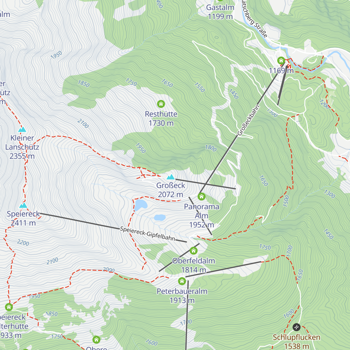 Speiereckhütte map