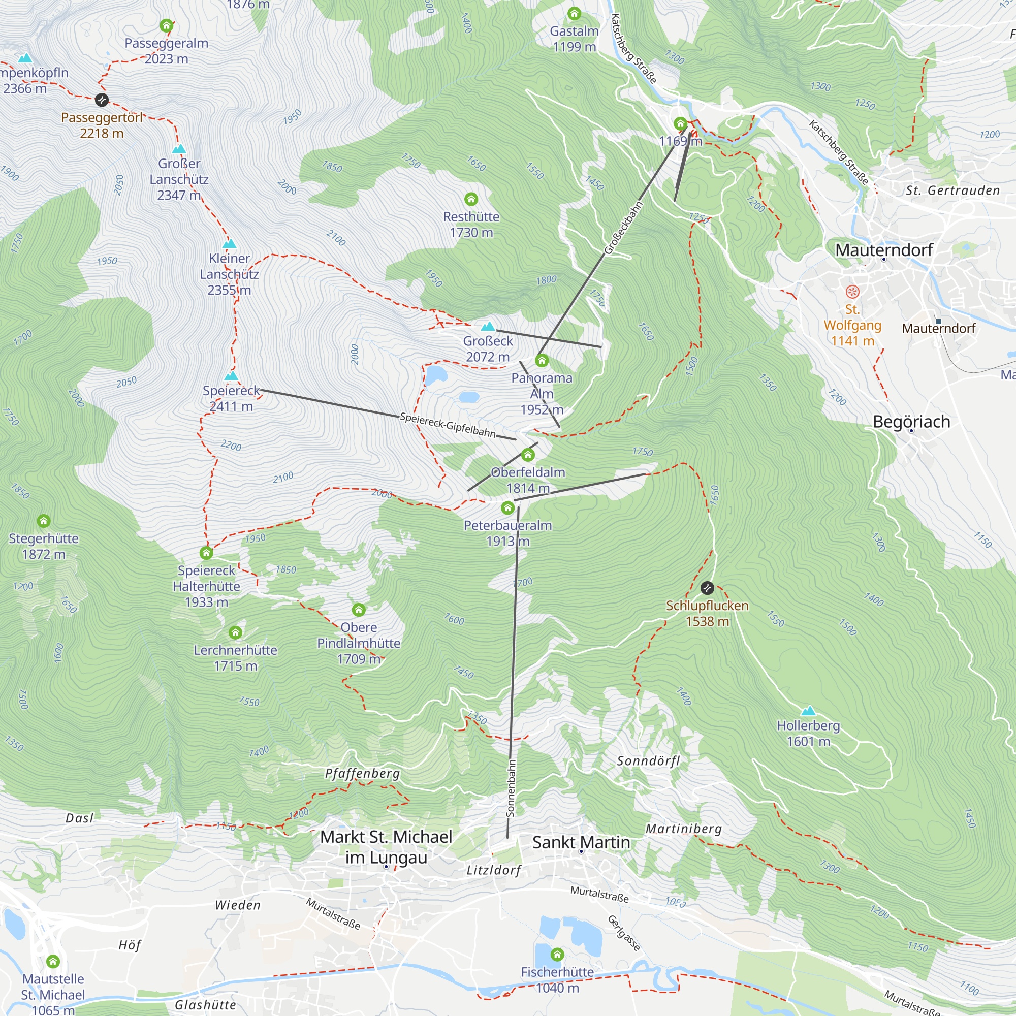 Peterbaueralm map