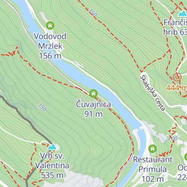 Map of Čuvajnica