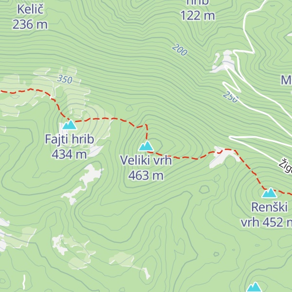 Map of Veliki vrh