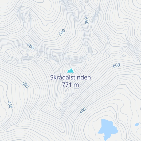 Map of Skrådalstinden