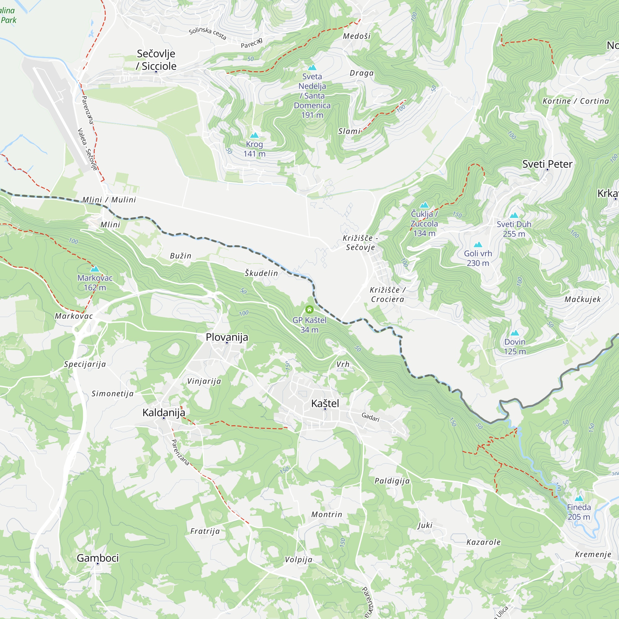 GP Kaštel map