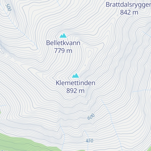 Map of Klemettinden