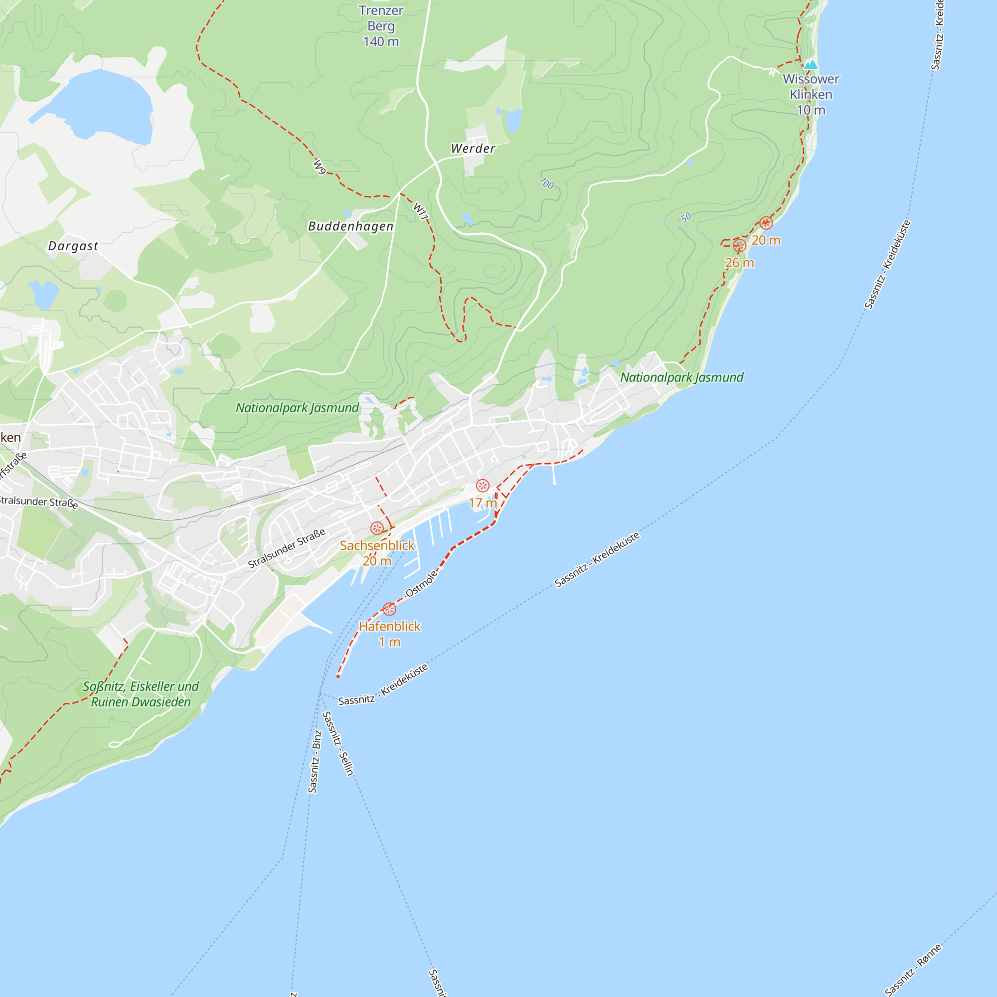 Tourist-Service Sassnitz map