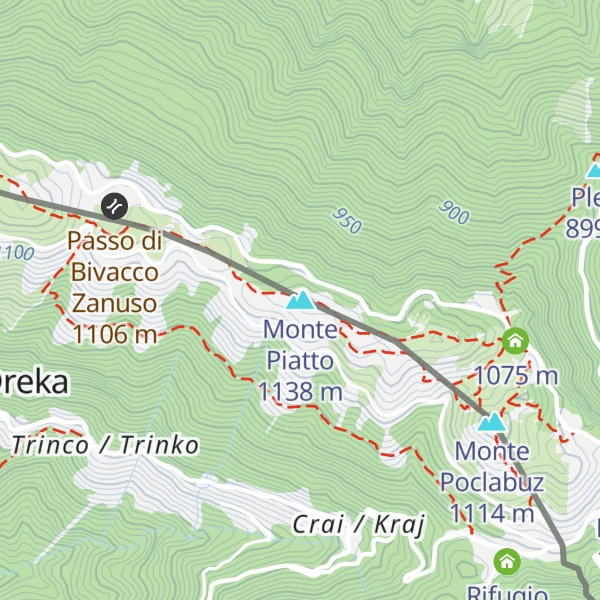 Map of Monte Piatto