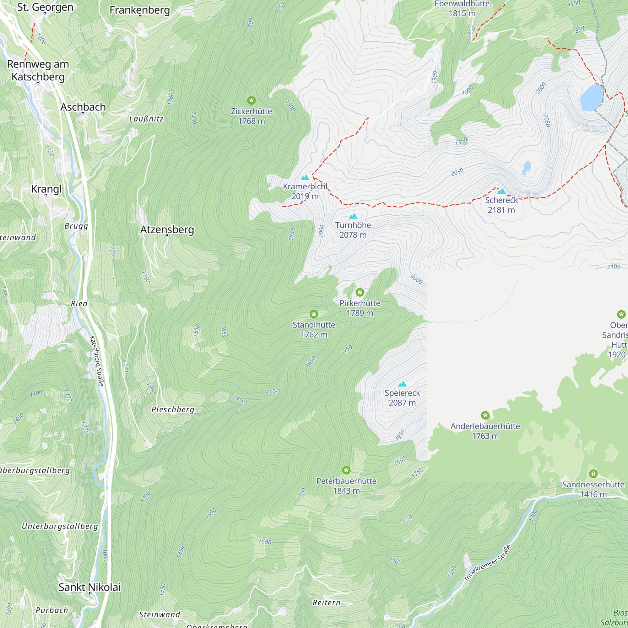 Standlhütte map