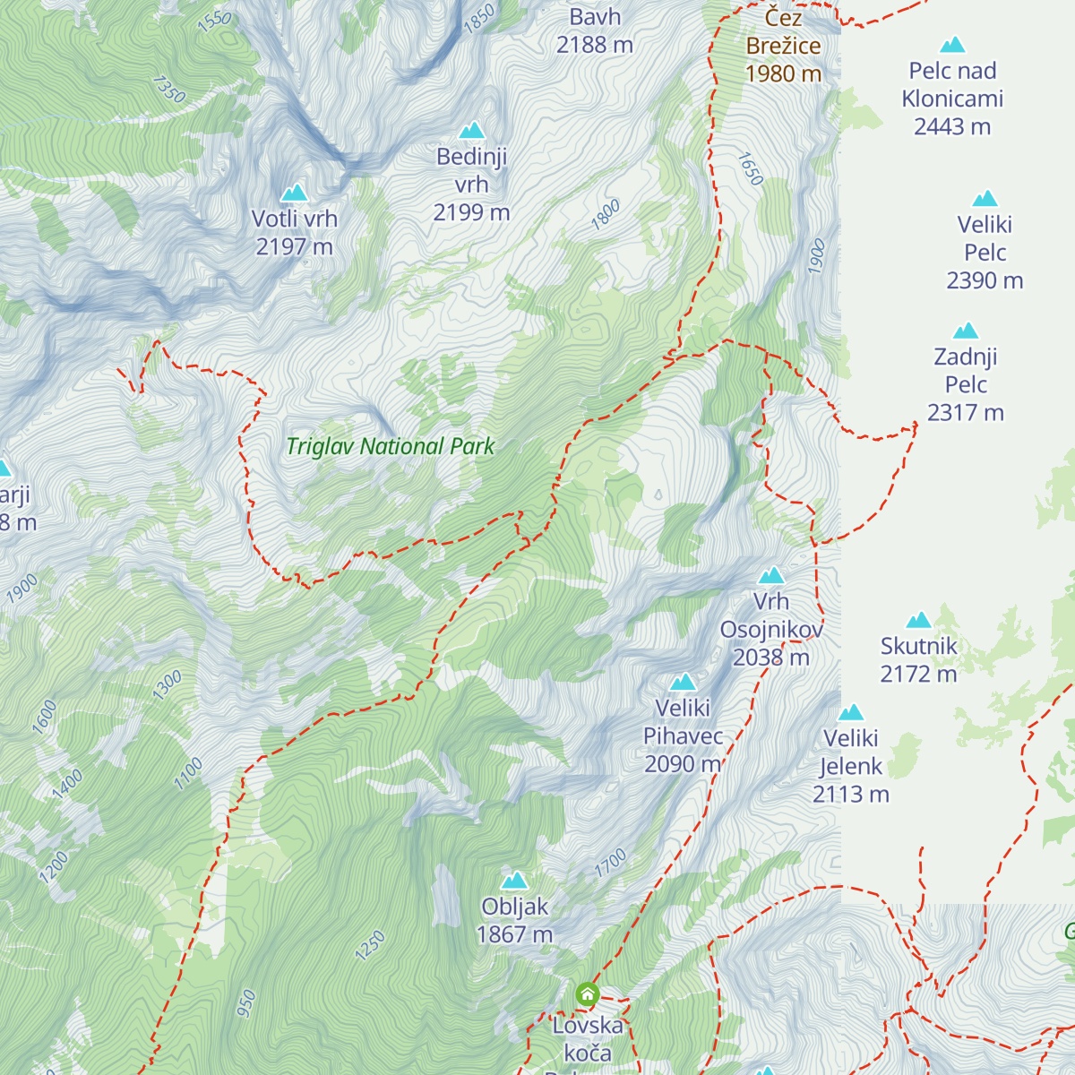 Lovska koča Bala map
