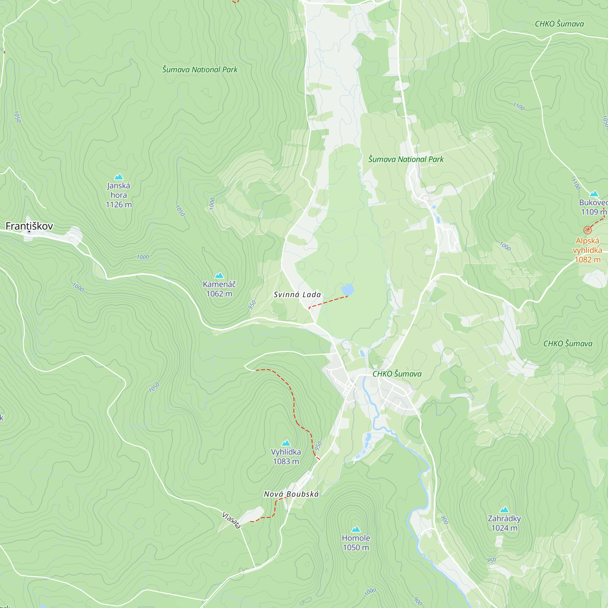 Informační středisko Svinná Lada map