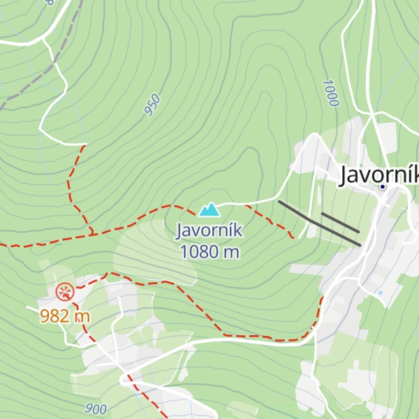 Map of Javorník