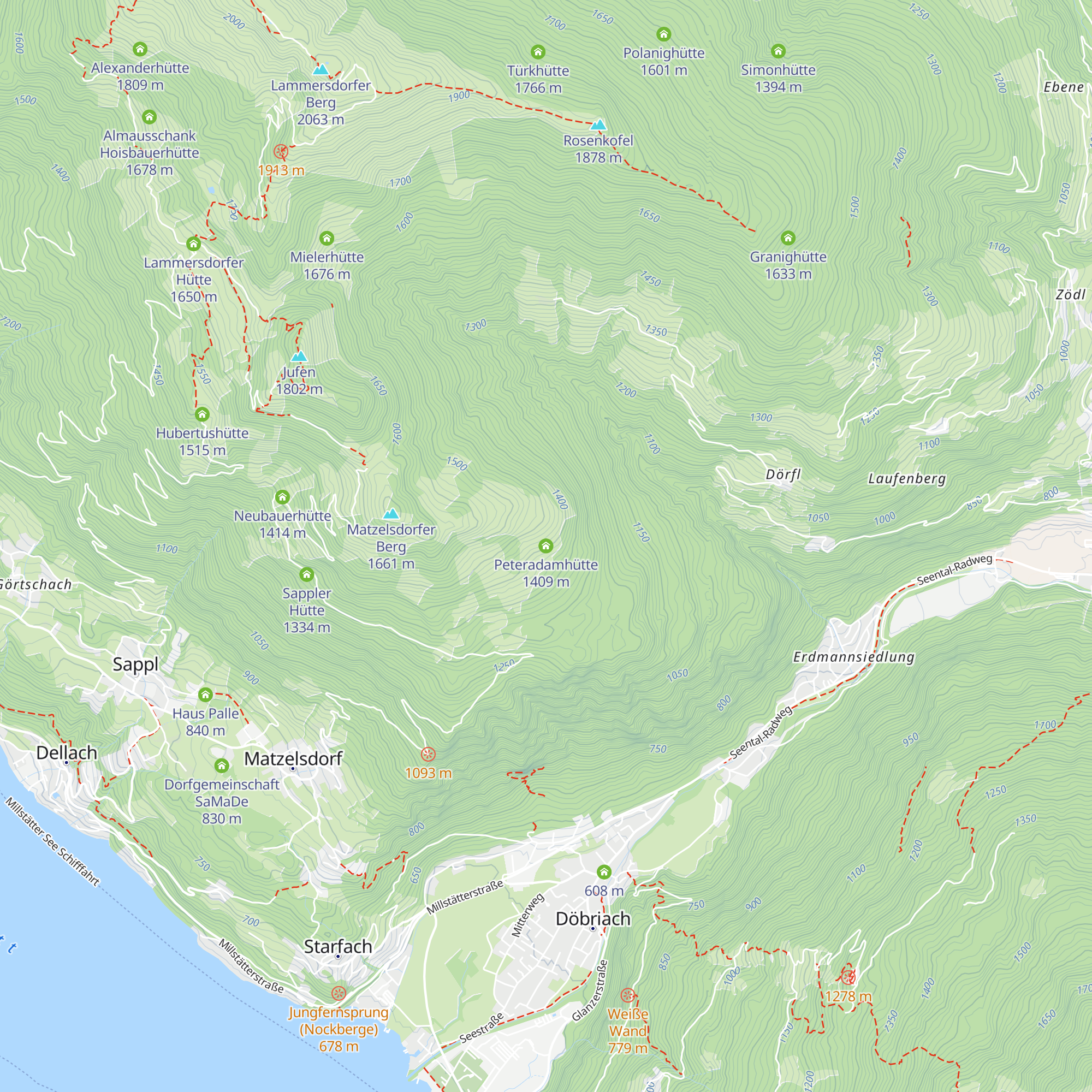 Peteradamhütte map