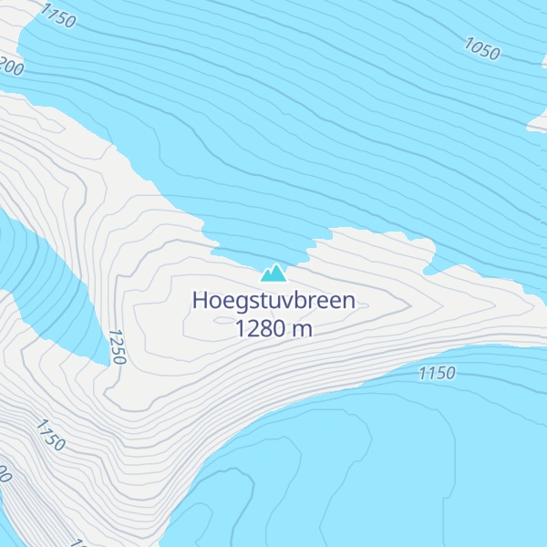 Map of Hoegstuvbreen
