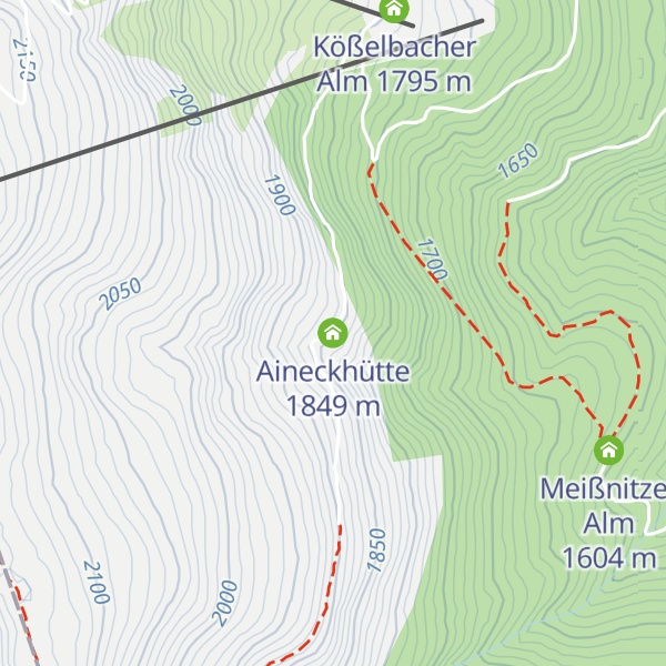 Map of Aineckhütte