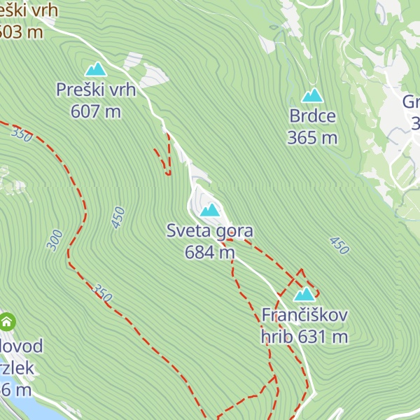 Map of Sveta gora