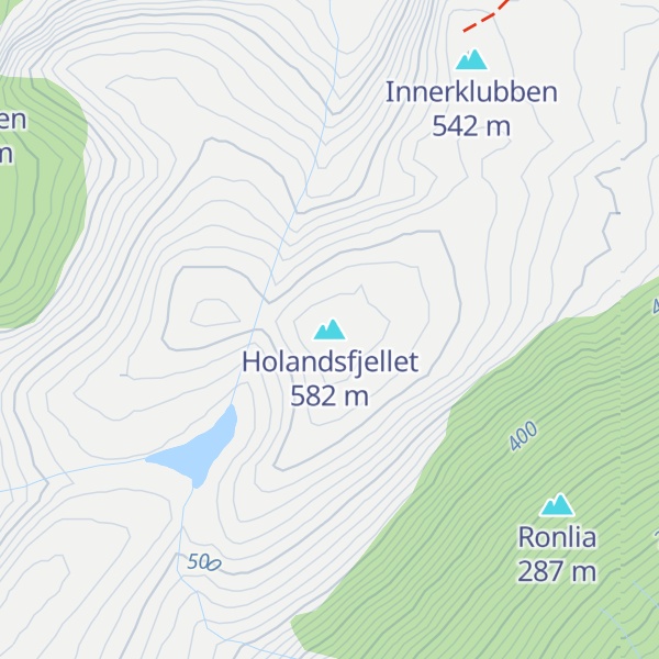 Map of Holandsfjellet