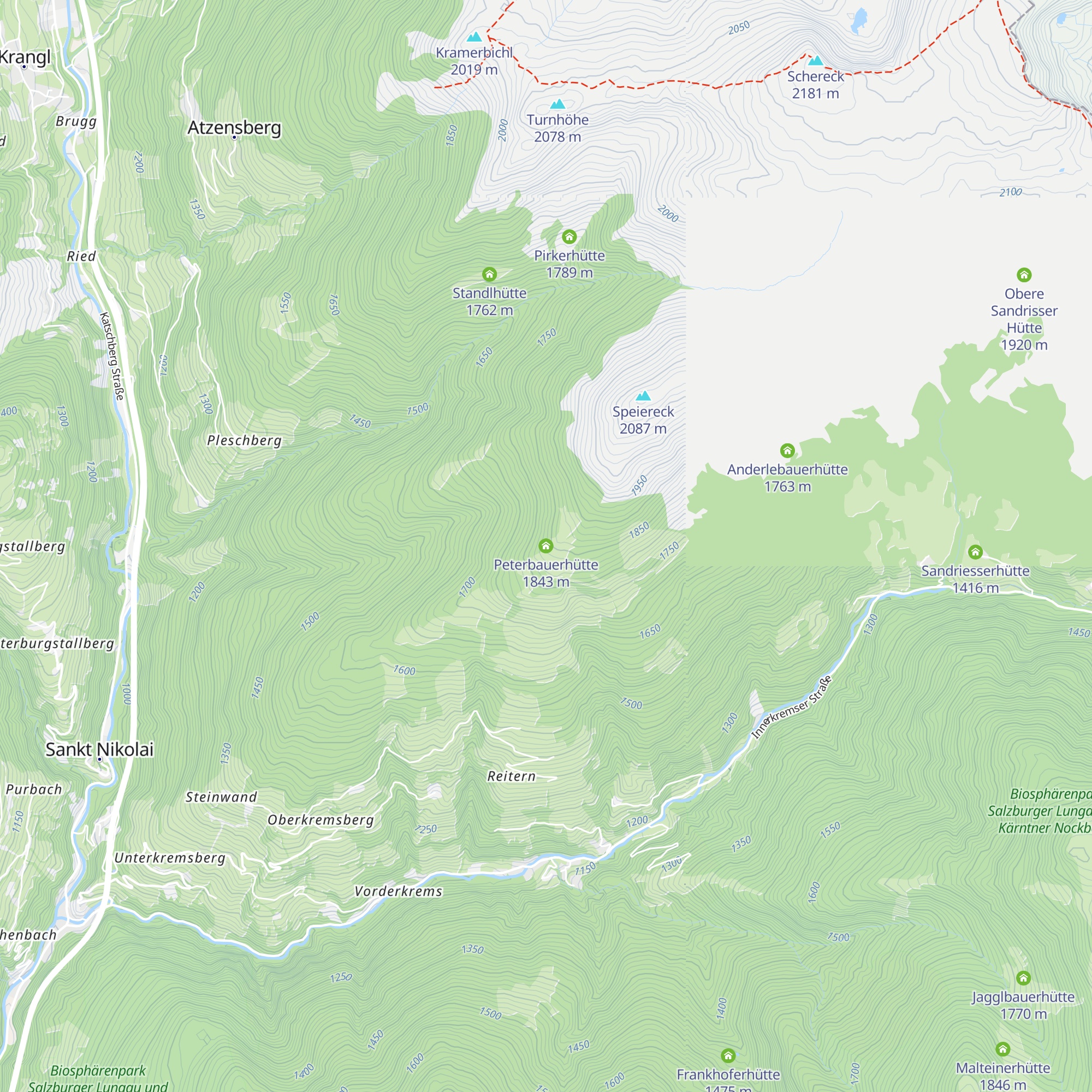 Peterbauerhütte map