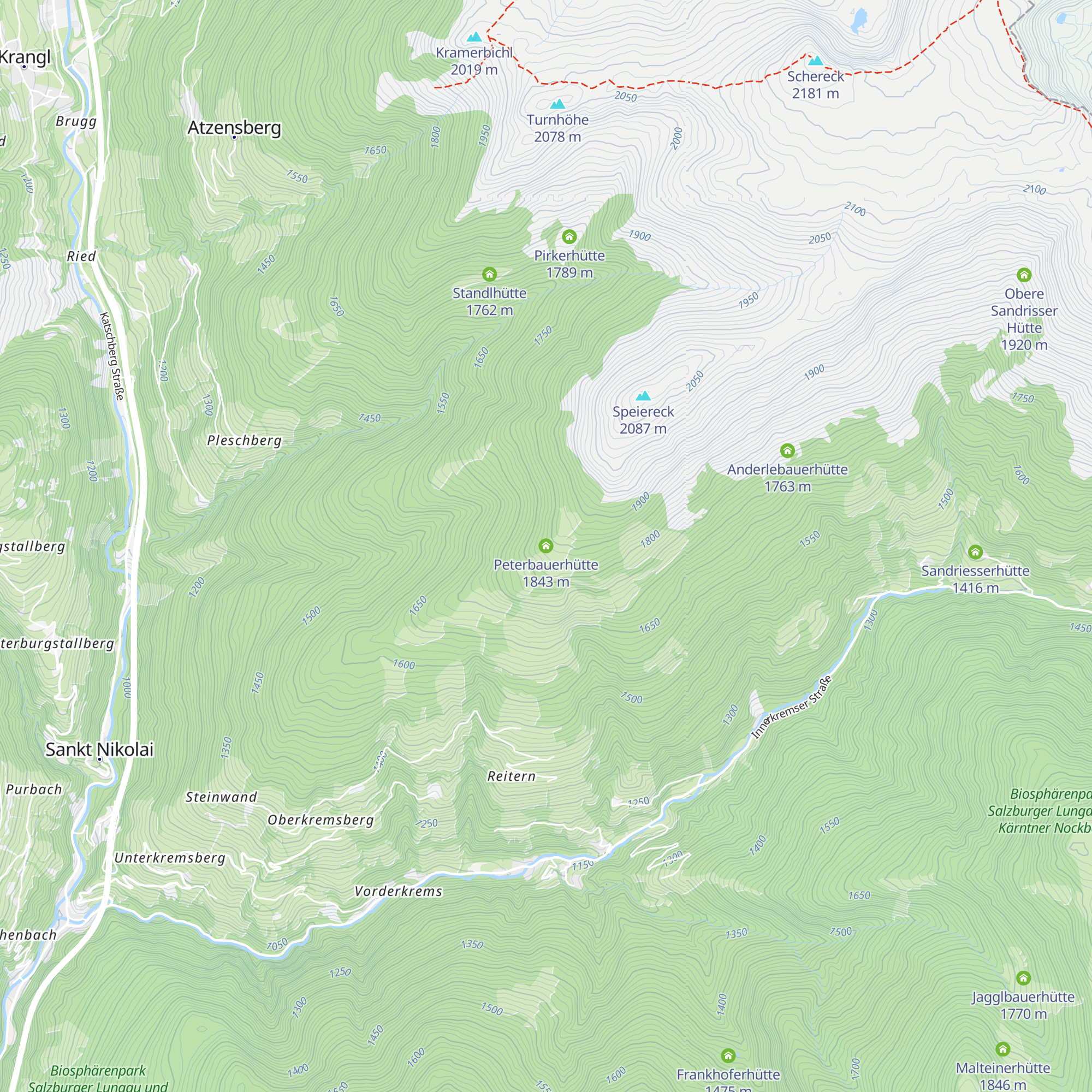 Peterbauerhütte map