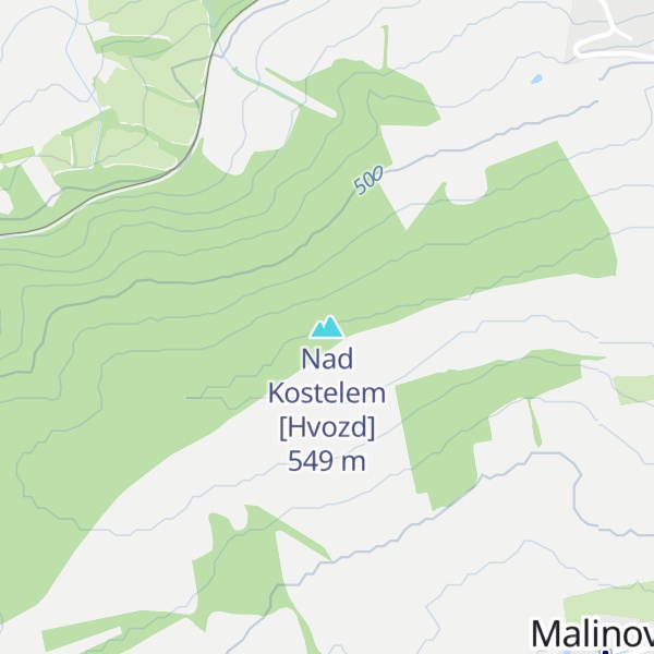 Map of Nad Kostelem [Hvozd]