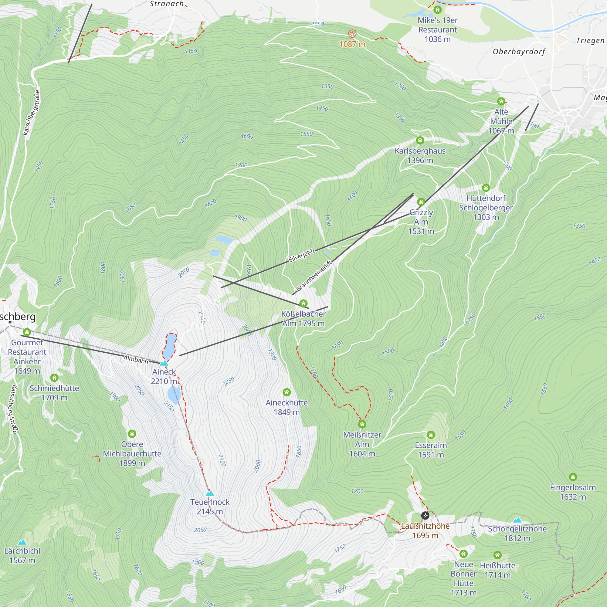 Kößelbacher Alm map