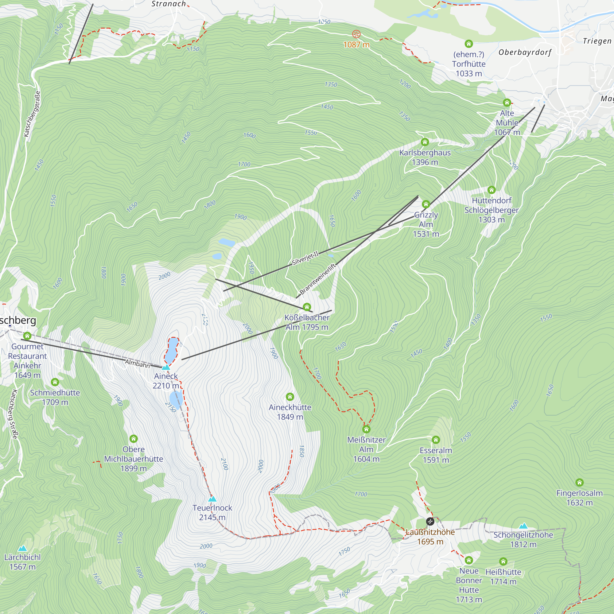 Kößelbacher Alm map