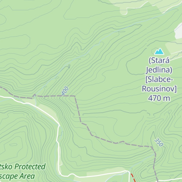 Map of Ostrý vrch [Slabce-Modřejovice]
