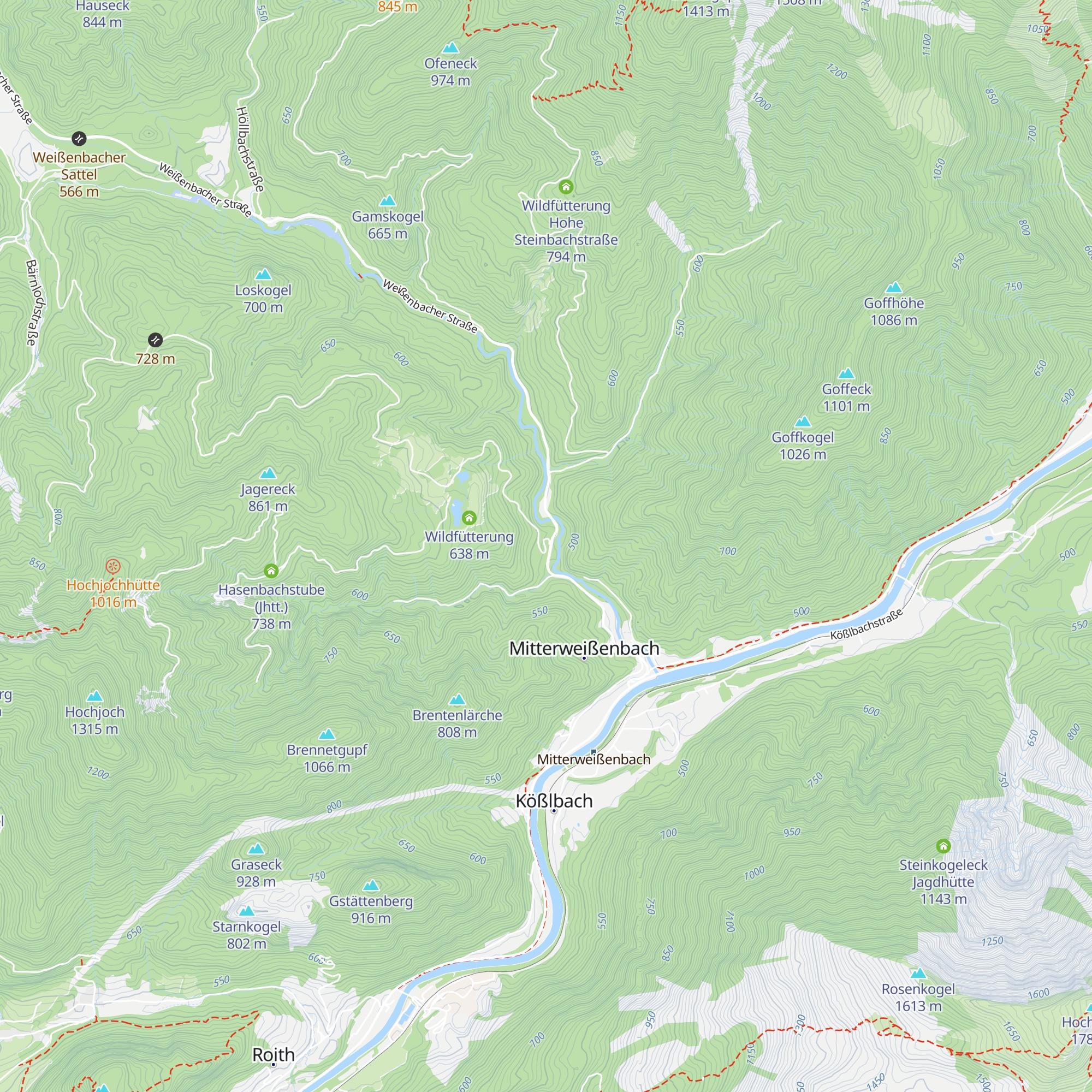 Hasenaualm map