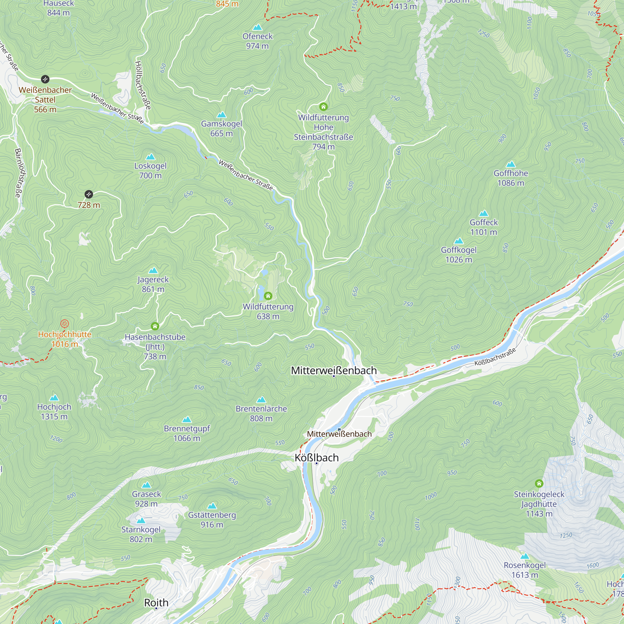 Hasenaualm map