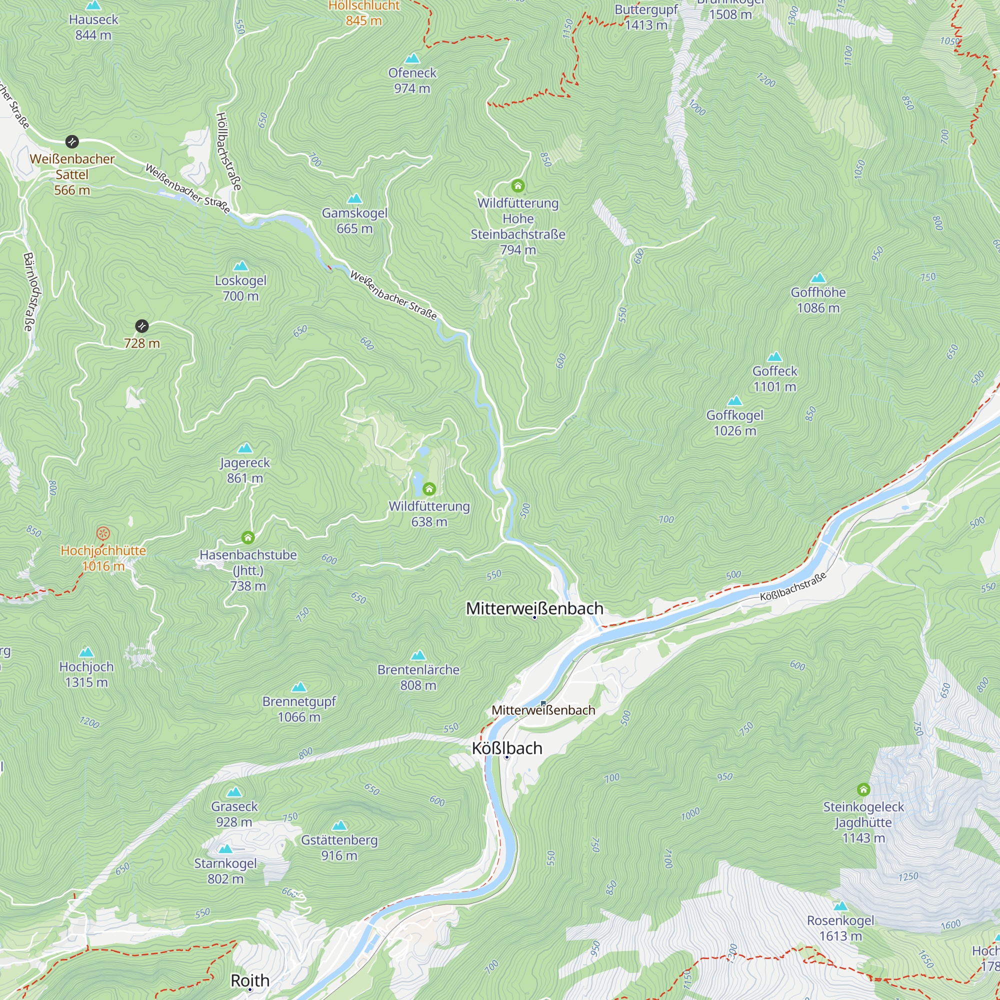 Hasenaualm map