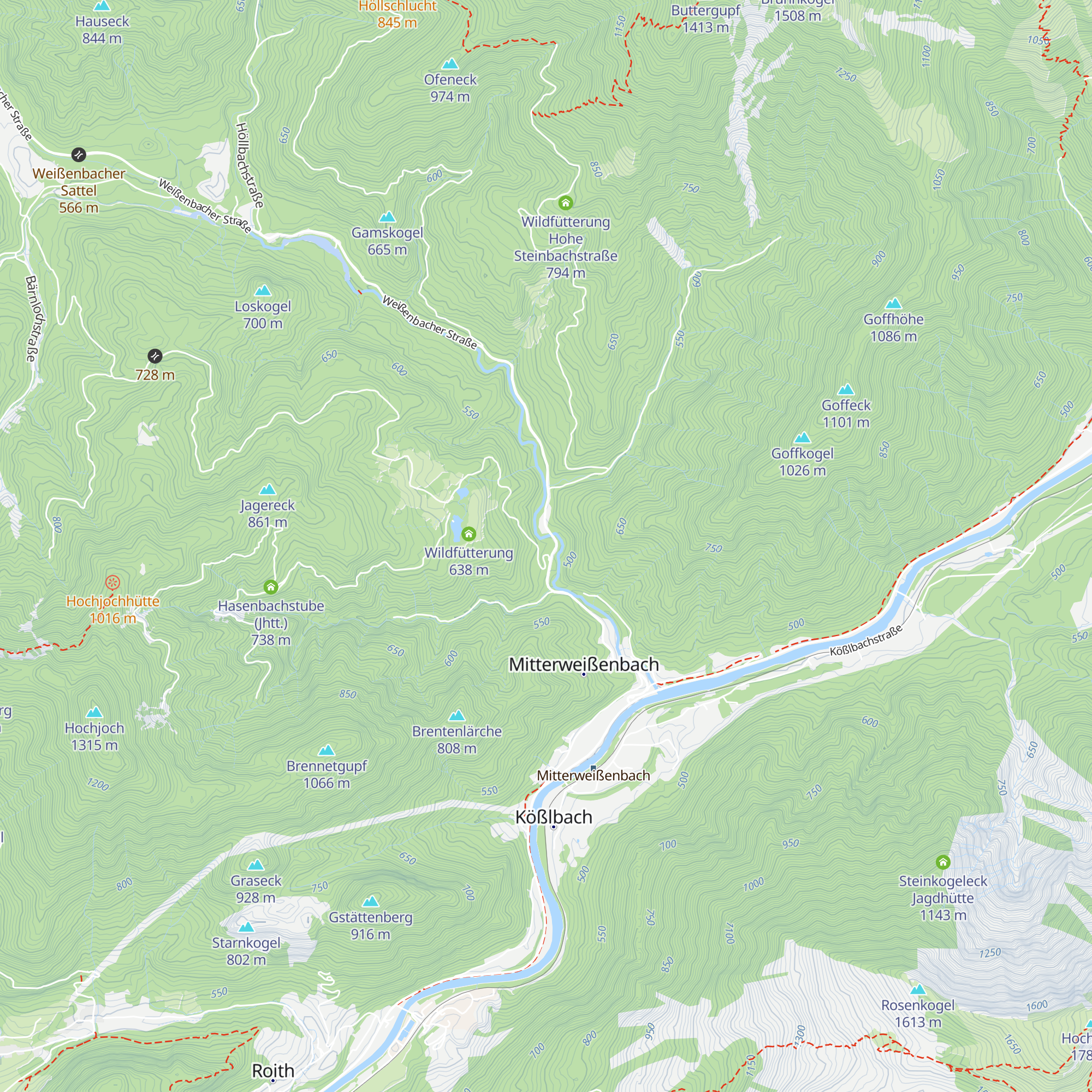 Hasenaualm map