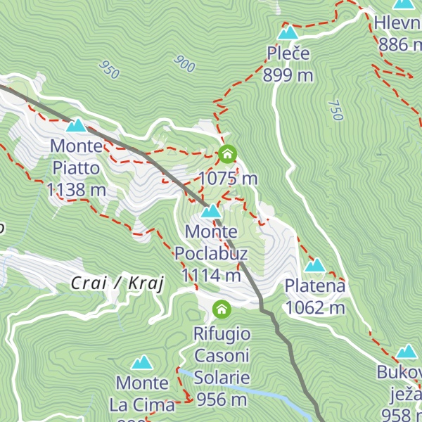 Map of Monte Poclabuz