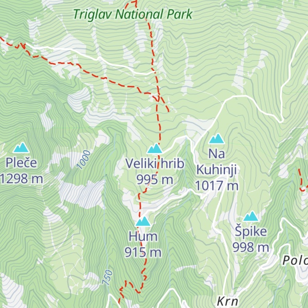 Map of Koča na planini Kuhinja