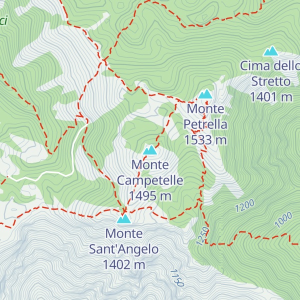 Map of Monte Campetelle