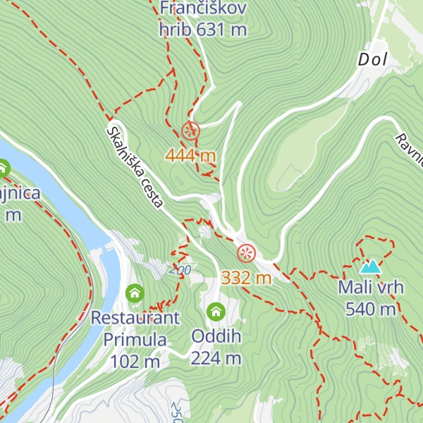 Map of Gostilna na Prevalu