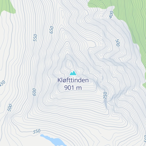 Map of Kløfttinden