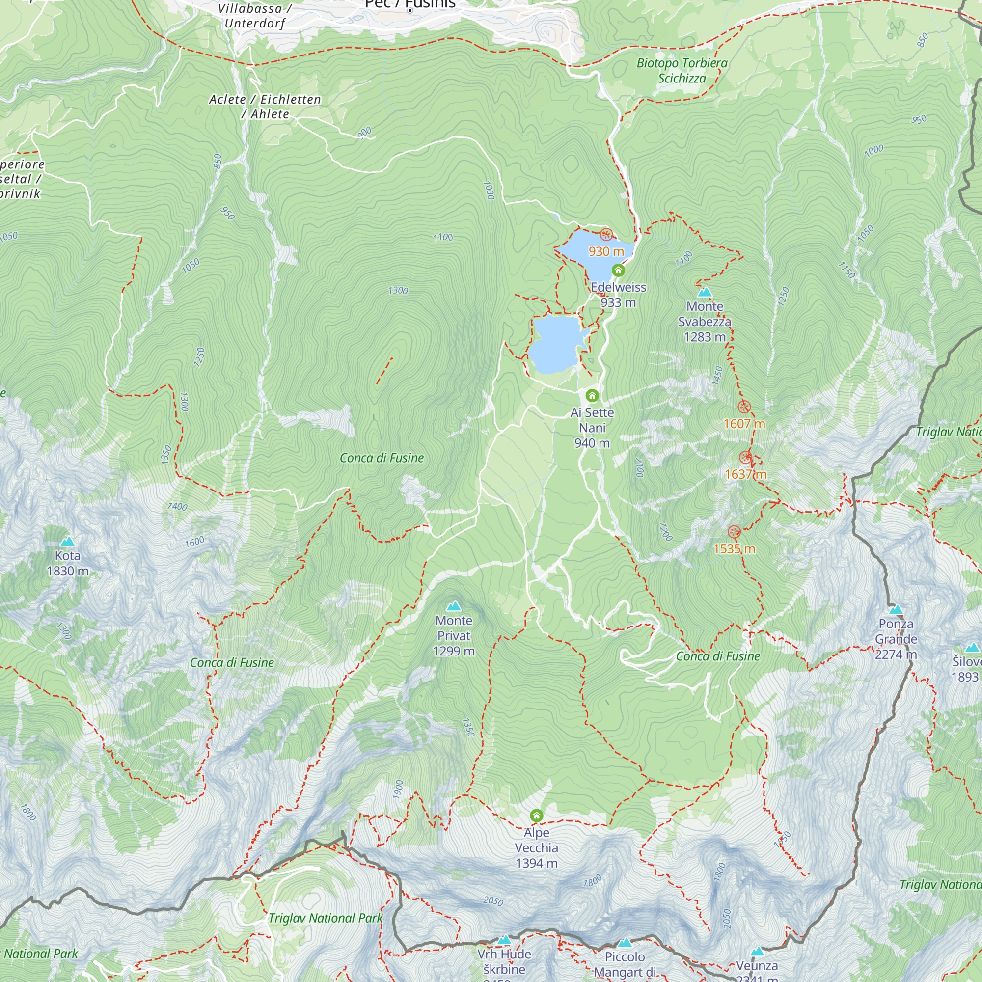 Alpe del Lago map