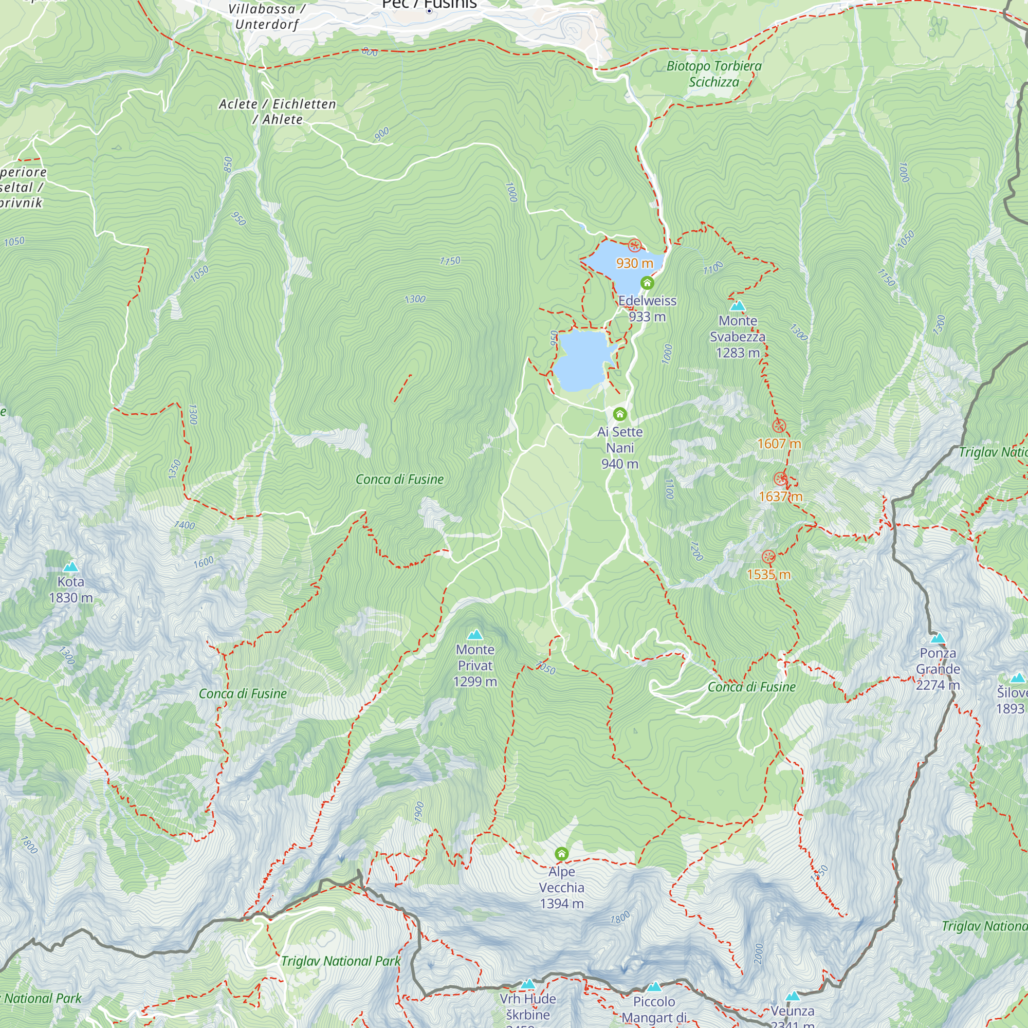 Alpe del Lago map