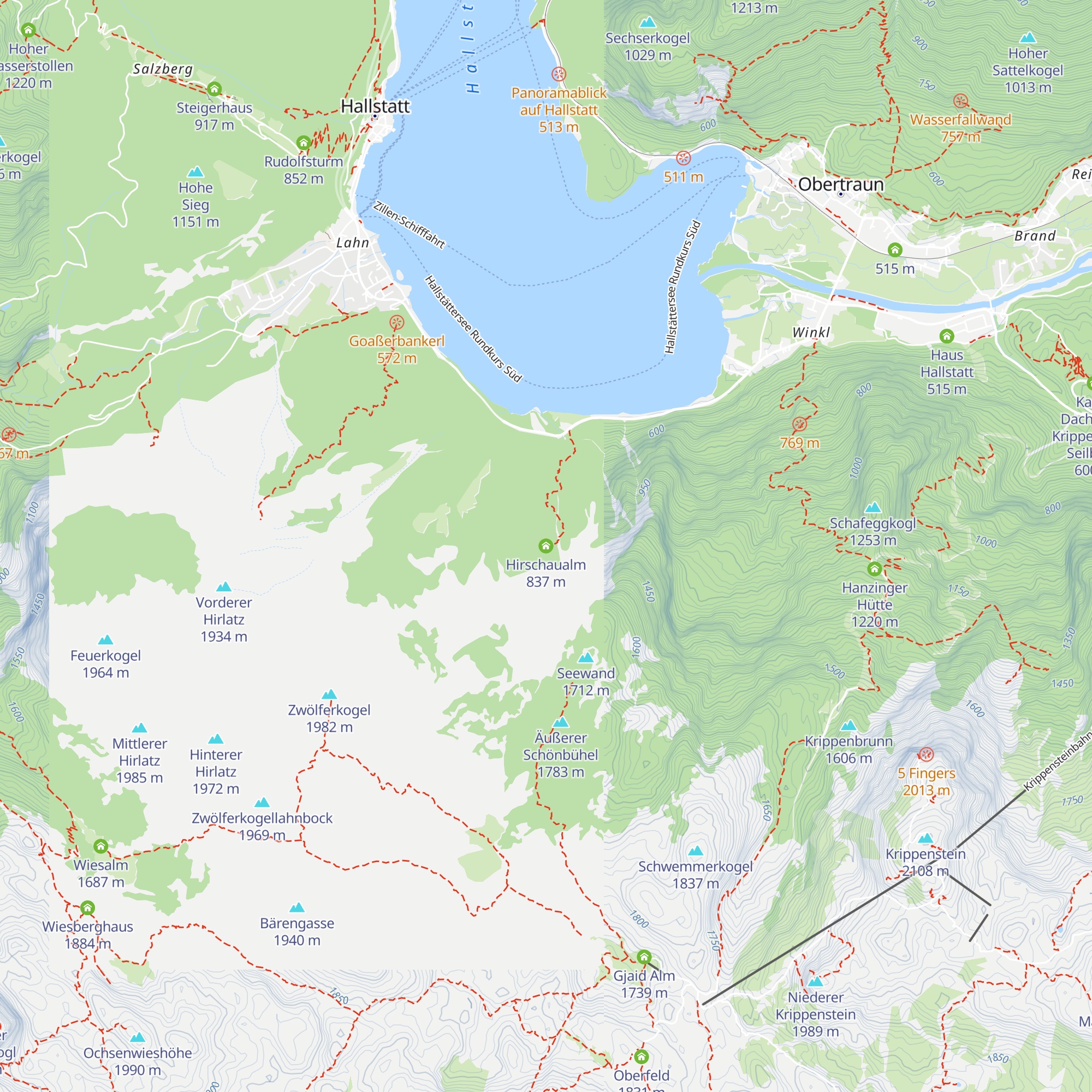 Hirschaualm map