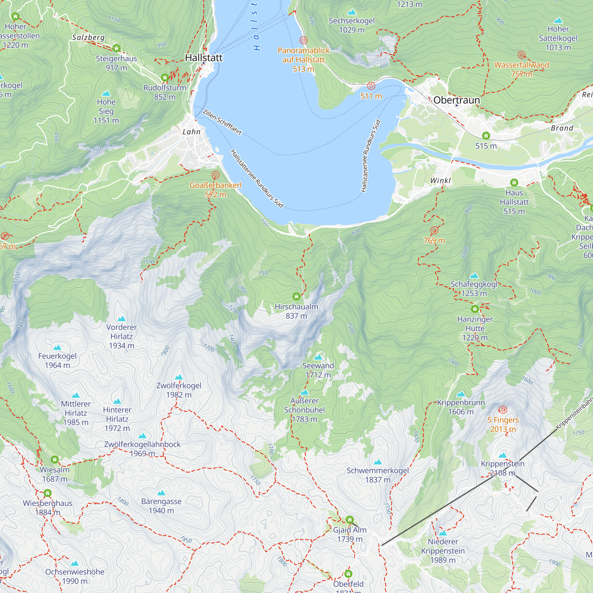 Hirschaualm map
