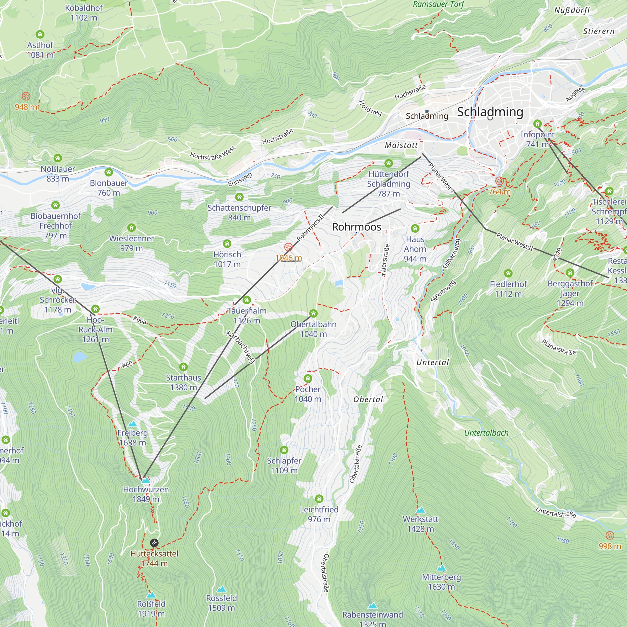 Obertalbahn map