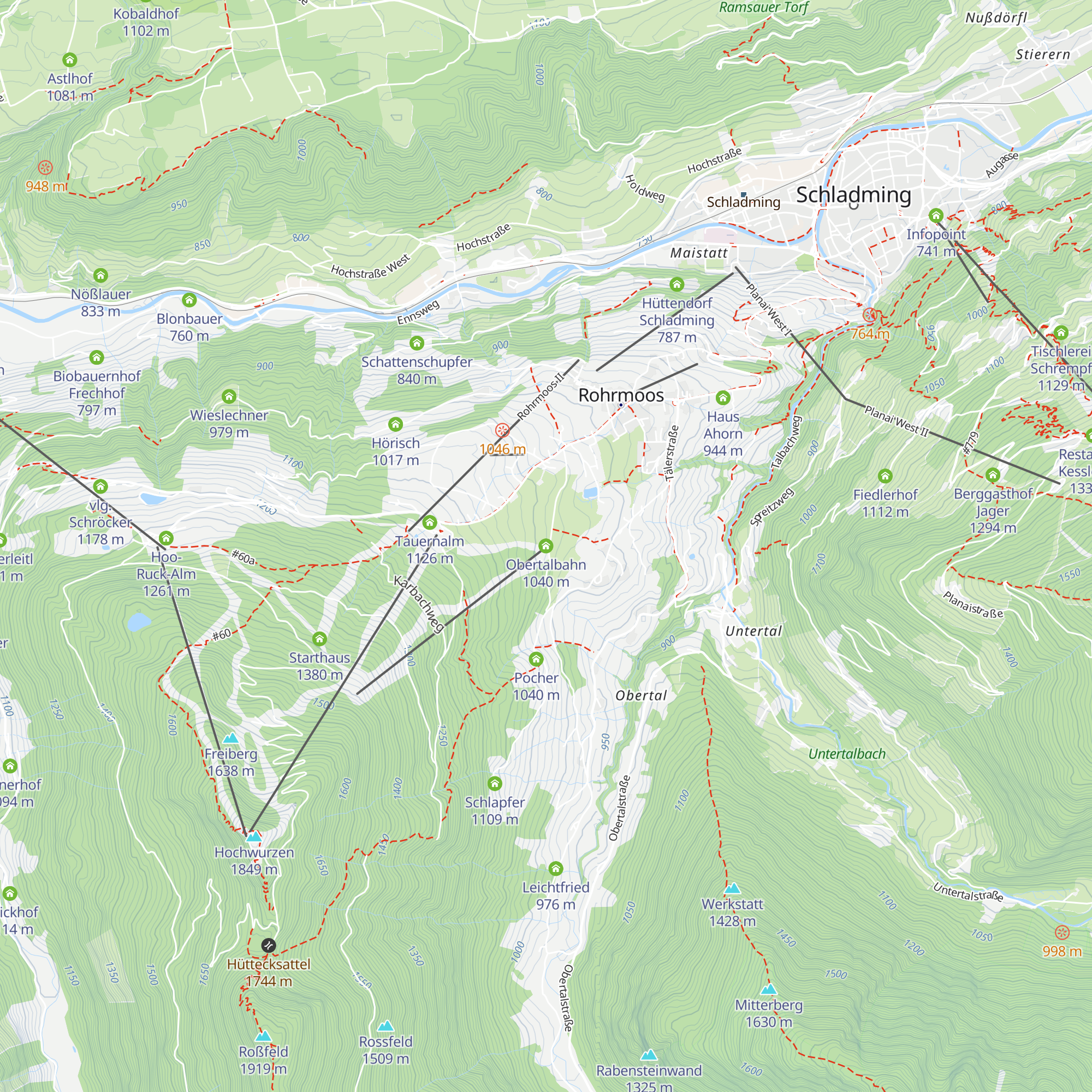 Obertalbahn map