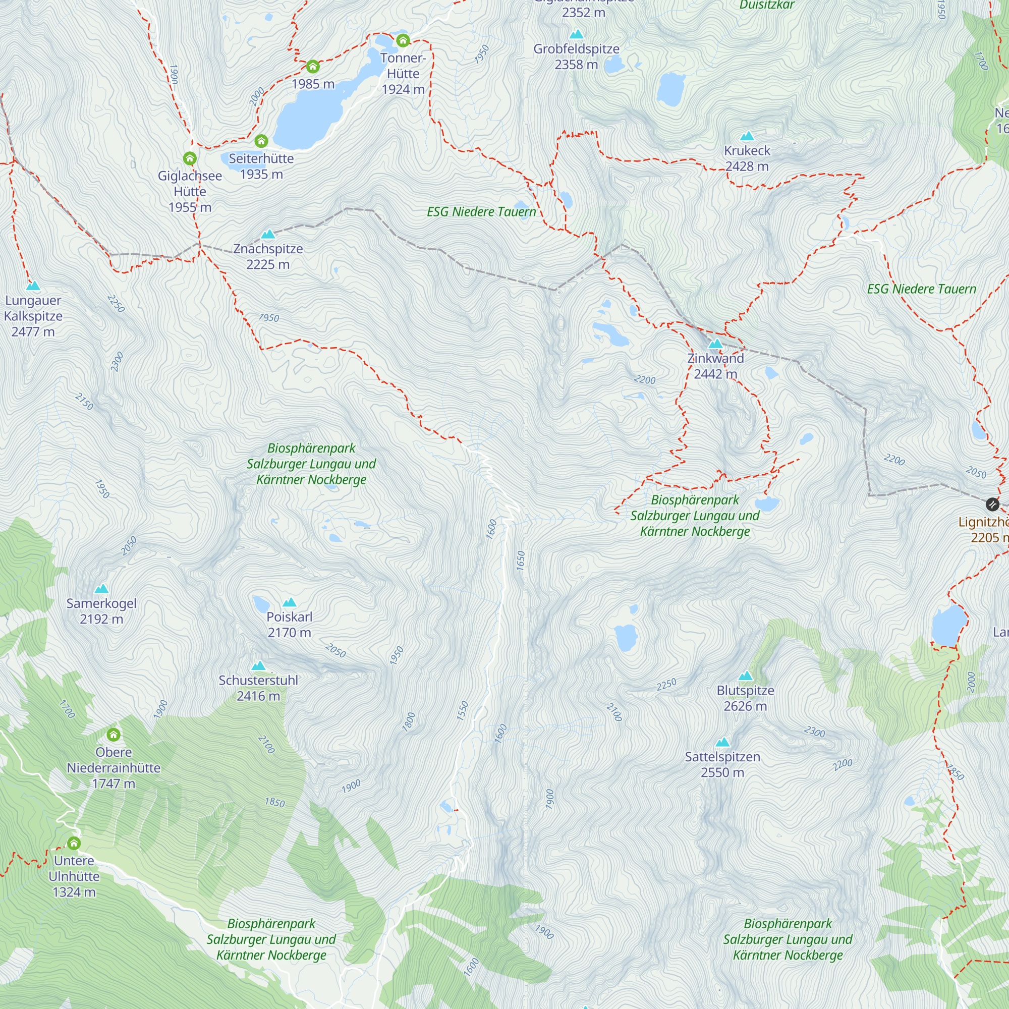Obere Greinmeisterhütte map