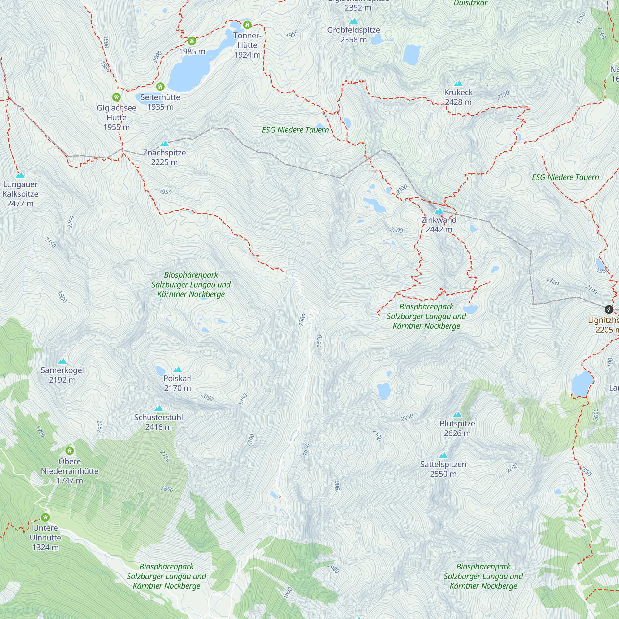 Obere Greinmeisterhütte map