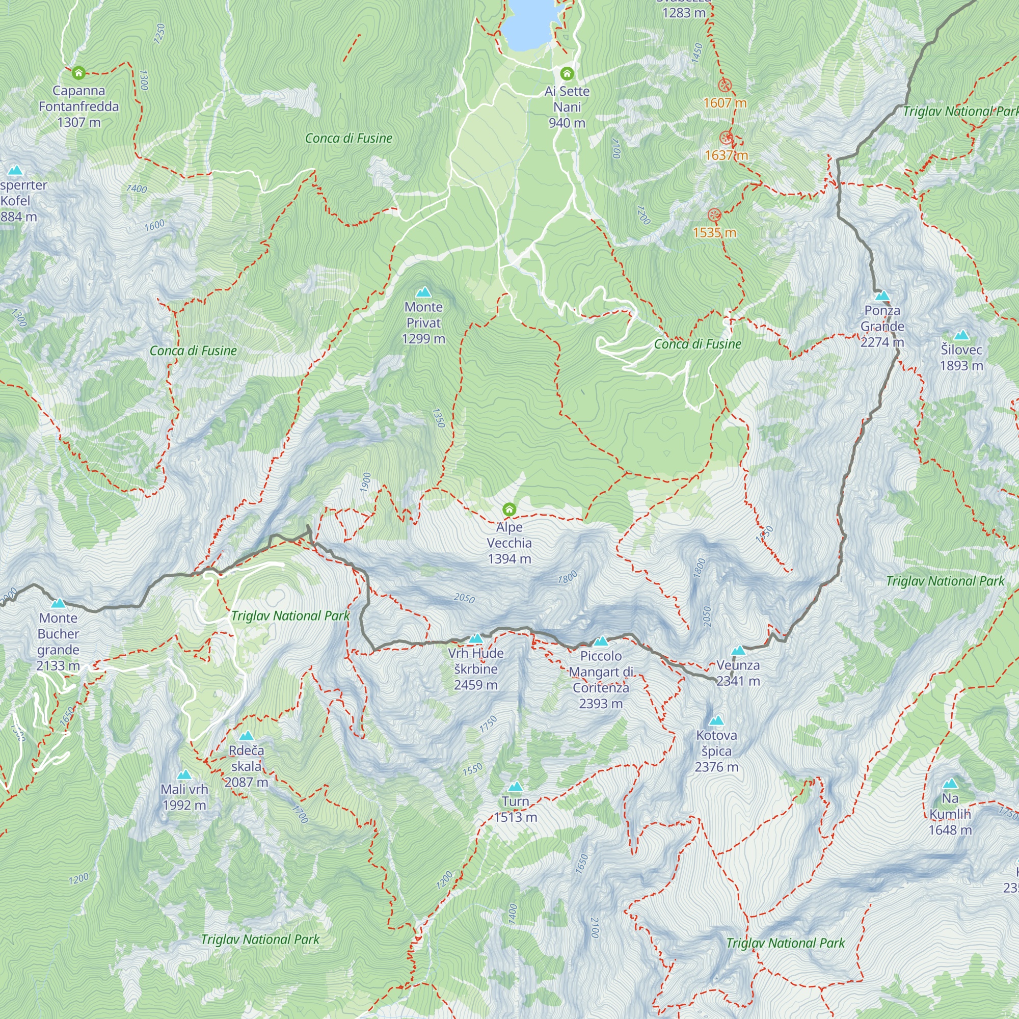 Alpe Vecchia map