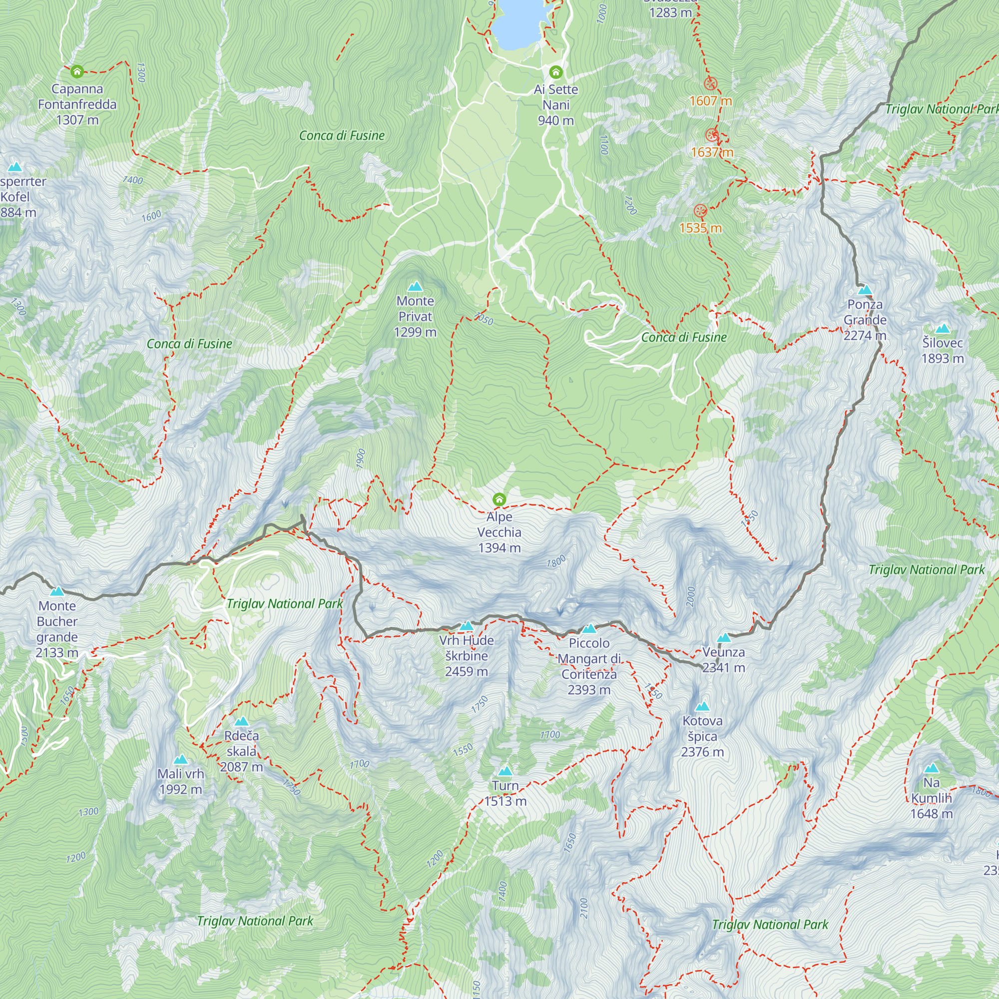 Alpe Vecchia map