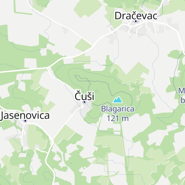 Map of Ćušov vrh