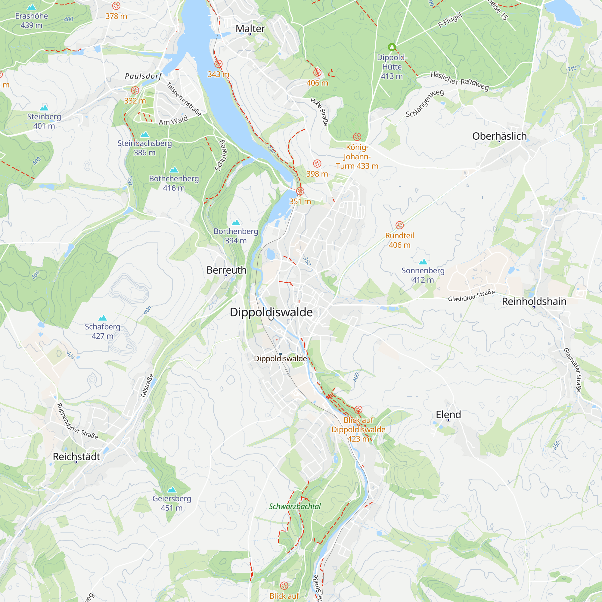 Tourismusverband Erzgebirge map