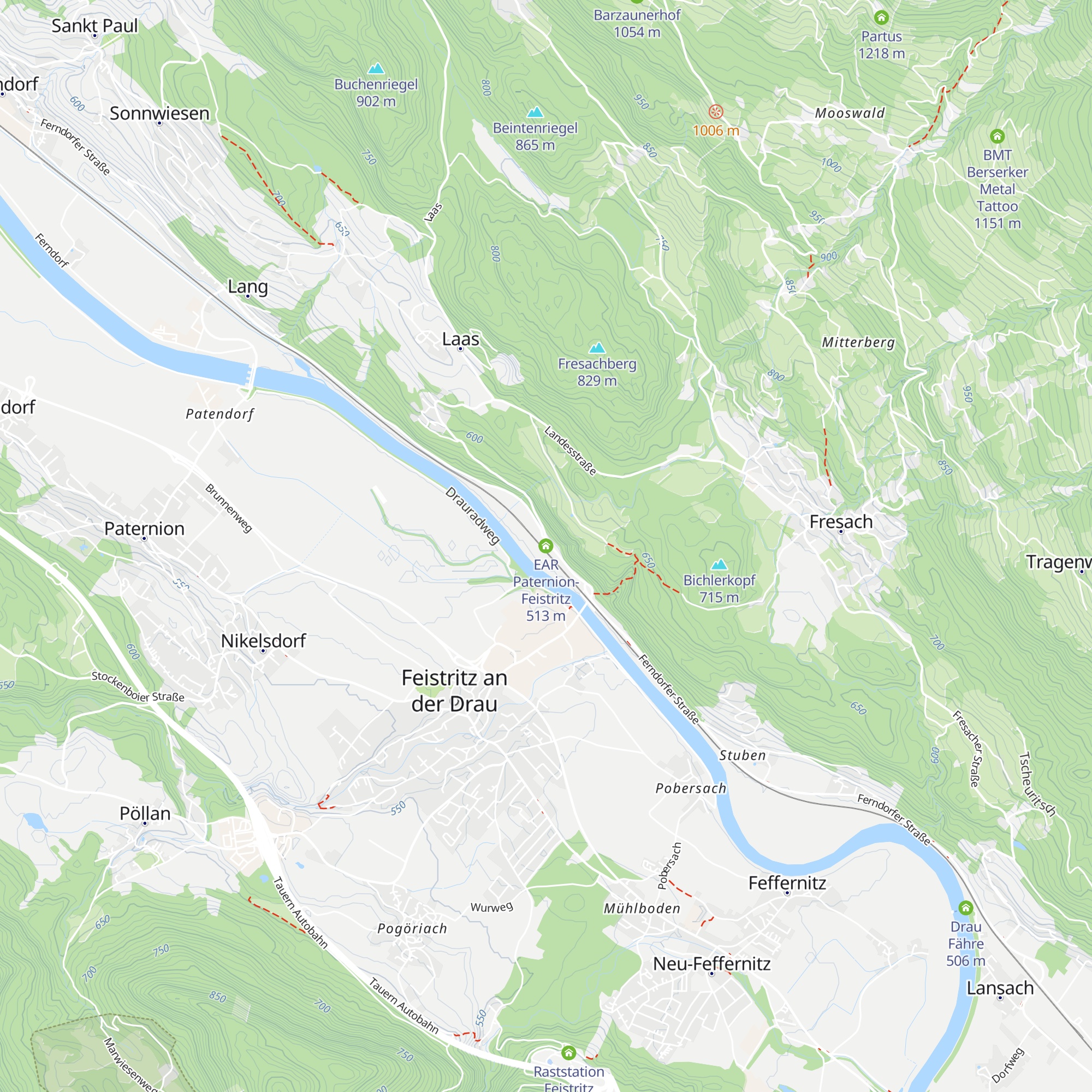 EAR Paternion-Feistritz map