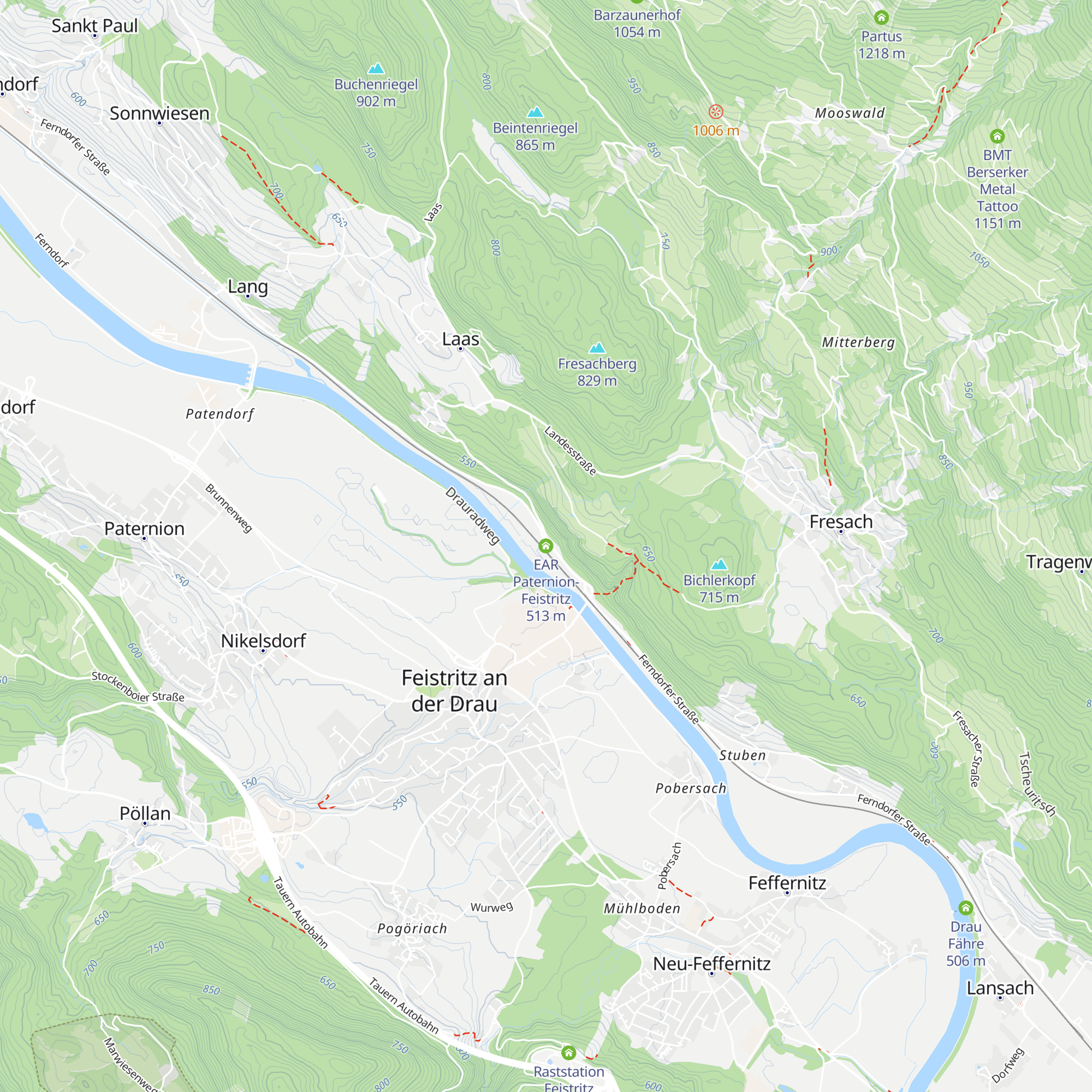 EAR Paternion-Feistritz map