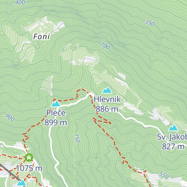 Map of Lovska koča LD Volče