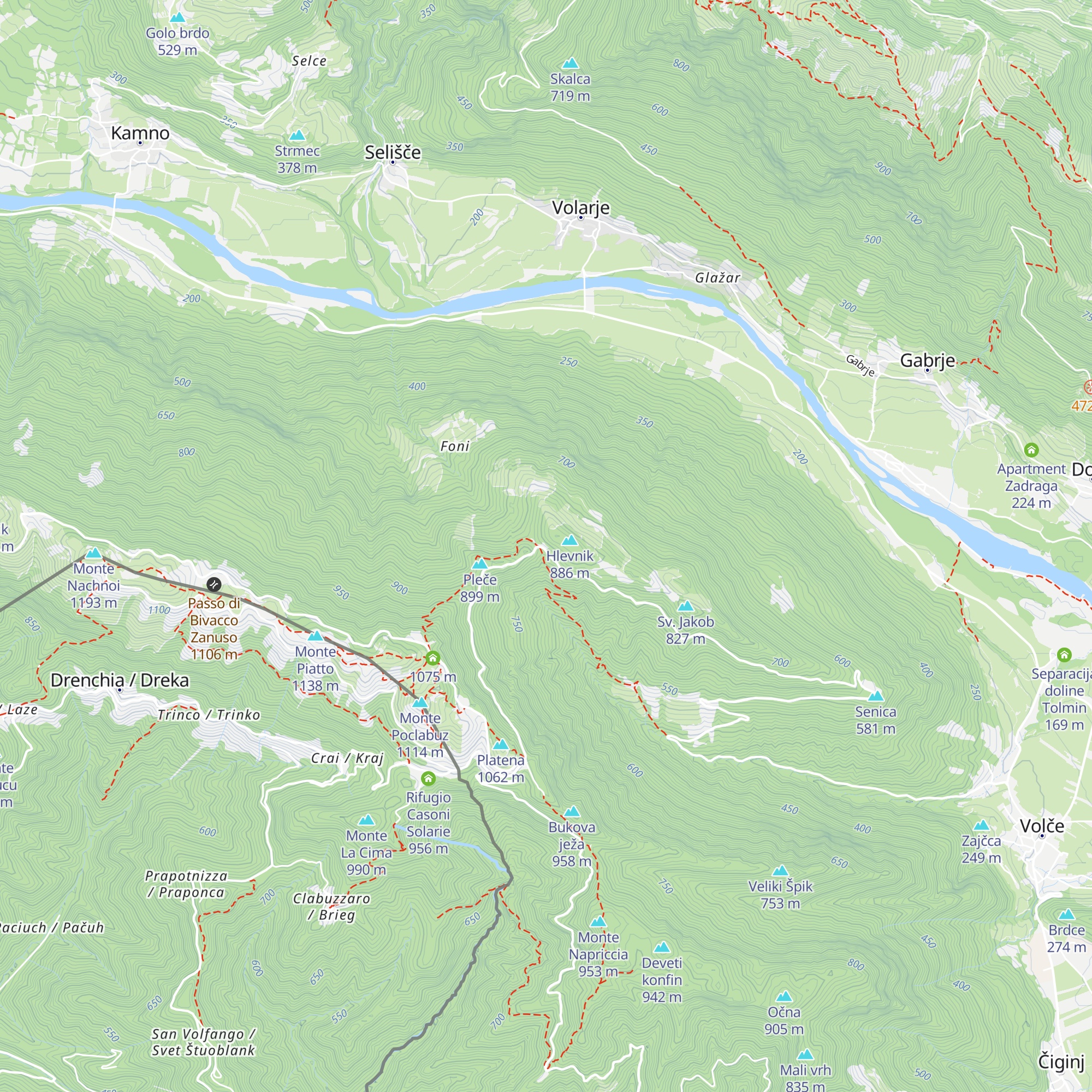 Lovska koča LD Volče map