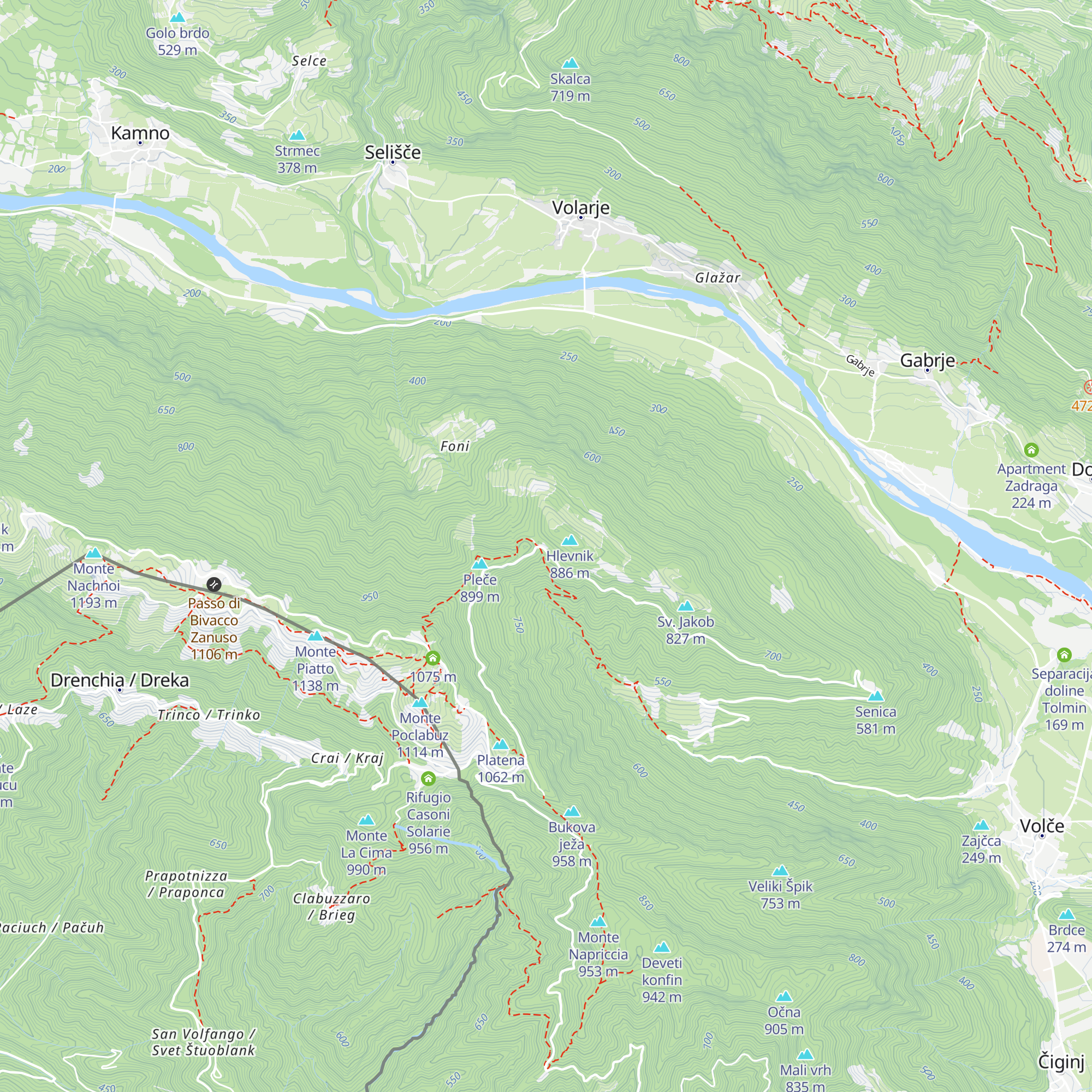 Lovska koča LD Volče map